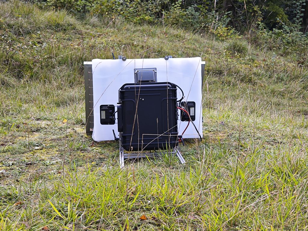 The camera moth trap deployed in the field